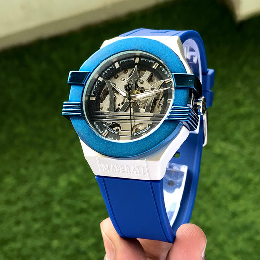 Maseratii blue skeleton automatic