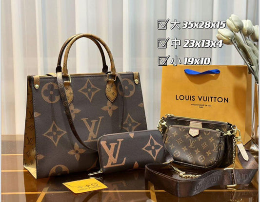 LO.UIS VUIT.TON 3 IN 1 COMBO
LV HANDBAG , SLING AND WALLET