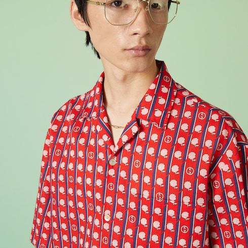 GUC.CI INTERLOCKING G PRINT CLOTH shirt