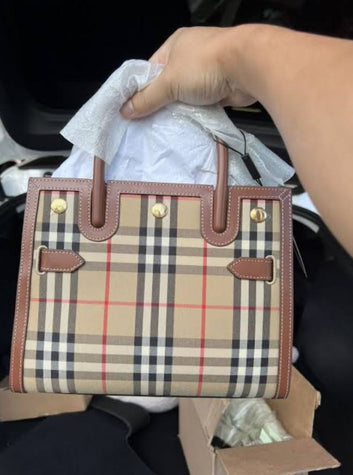 BUR.BERRY VINTAGE CHECK HANDBAGS CUM SLING