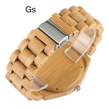 Wooden watch quartz(pure wood)