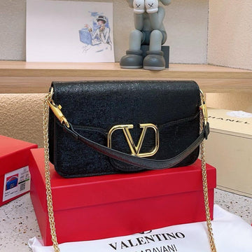 VALEN.TINO V LOGO METALLIC SLING BAG